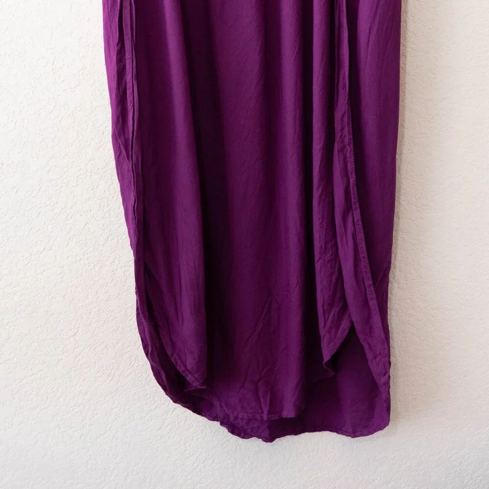 Swimsuits For All Purple Rayon Dress Womens 10/12 Sleeveless V Neck Cover Up - Picture 13 of 14